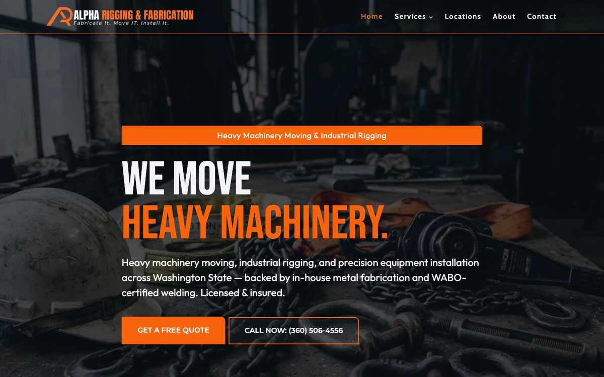 Alpha Rigging website